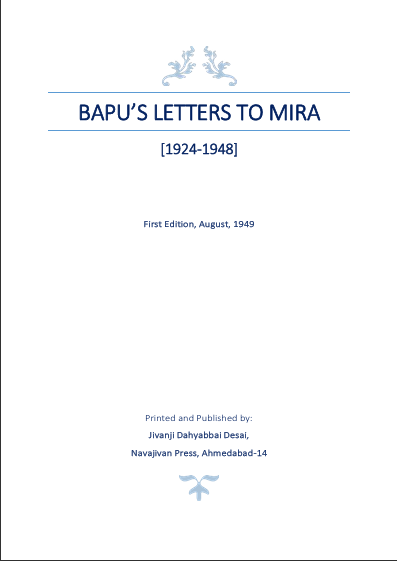 Bapu's Letters to Mira, Language - English